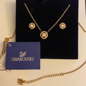 Swarovski necklace and earrings
